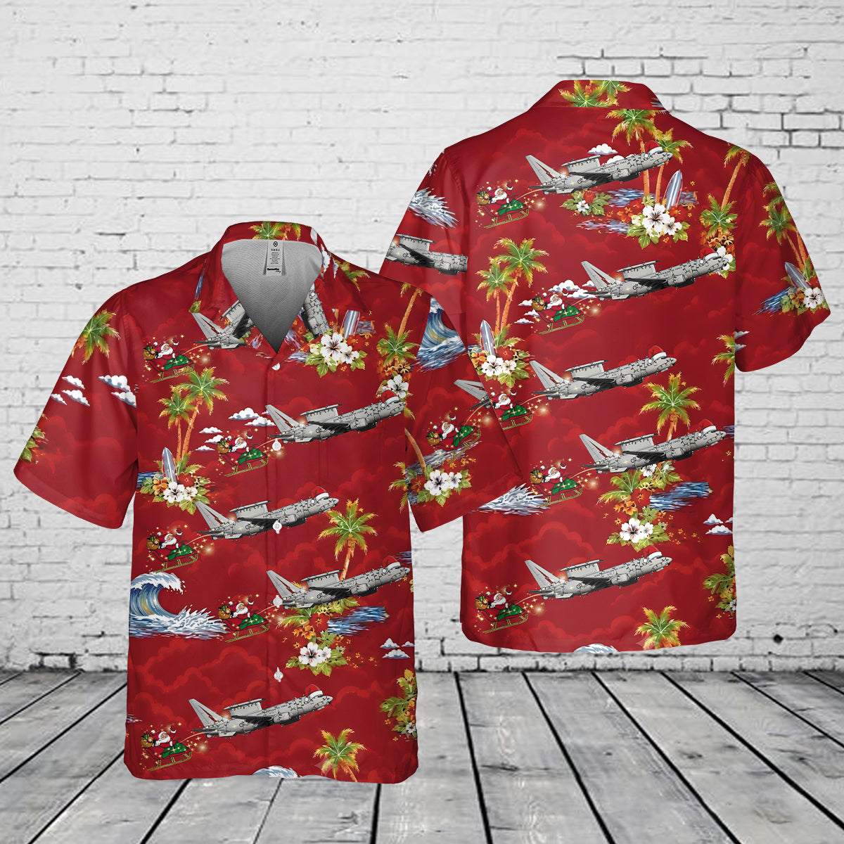 Royal Australian Air Force Boeing 737 AEW&C E-7 Wedgetail Christmas Pocket Hawaiian Shirt