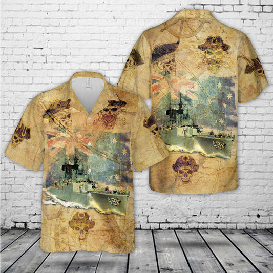 Royal Australian Navy HMAS Derwent (DE 49) Hawaiian Shirt