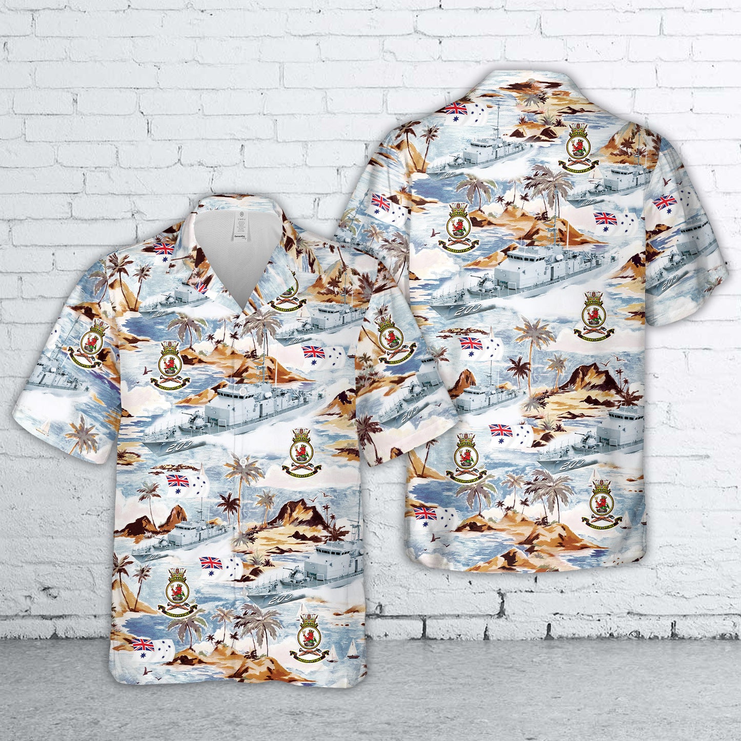 Royal Australian Navy HMAS Fremantle (FCPB 203) Fremantle-class patrol boat Australian White Ensign Hawaiian Shirt