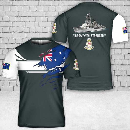 Royal Australian Navy HMAS Hobart (DDG 39) T-Shirt 3D