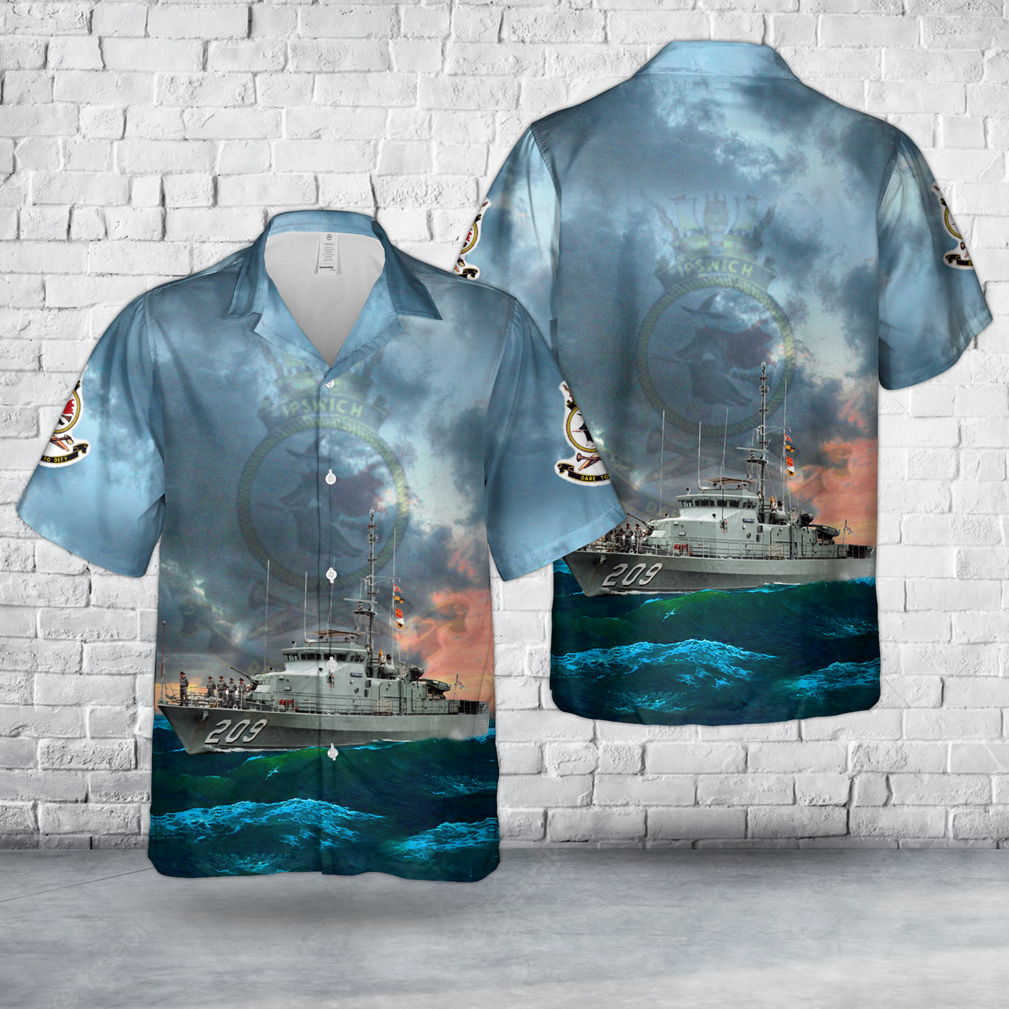 Royal Australian Navy HMAS Ipswich (FCPB 209) Fremantle-class patrol boat Hawaiian Shirt