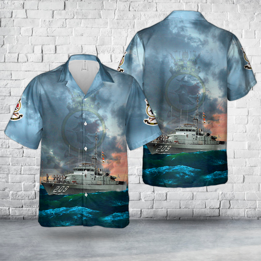 Royal Australian Navy HMAS Ipswich (FCPB 209) Fremantle-class patrol boat Hawaiian Shirt
