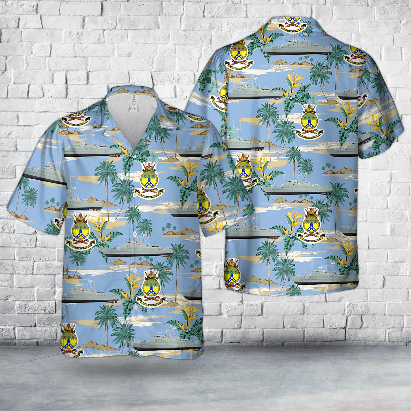 Royal Australian Navy HMAS Launceston (FCPB 207) Fremantle-class patrol boat Hawaiian Shirt