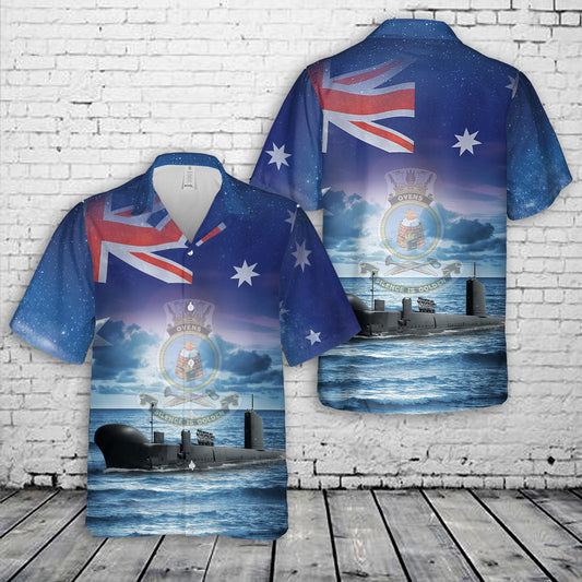Royal Australian Navy HMAS Ovens (S 70) Hawaiian Shirt
