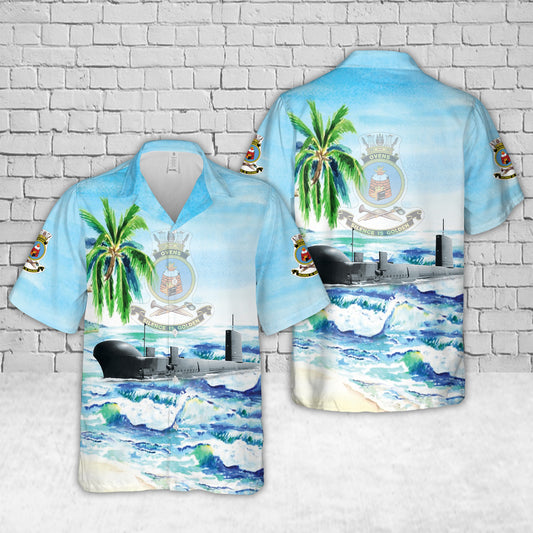 Royal Australian Navy HMAS Ovens (S 70) Hawaiian Shirt