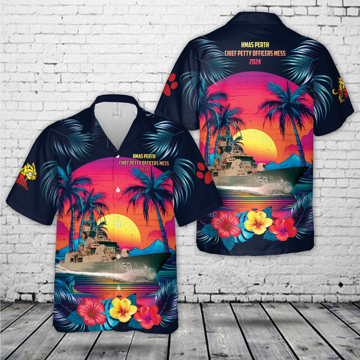 Royal Australian Navy HMAS Perth (FFH 157) Hawaiian Shirt