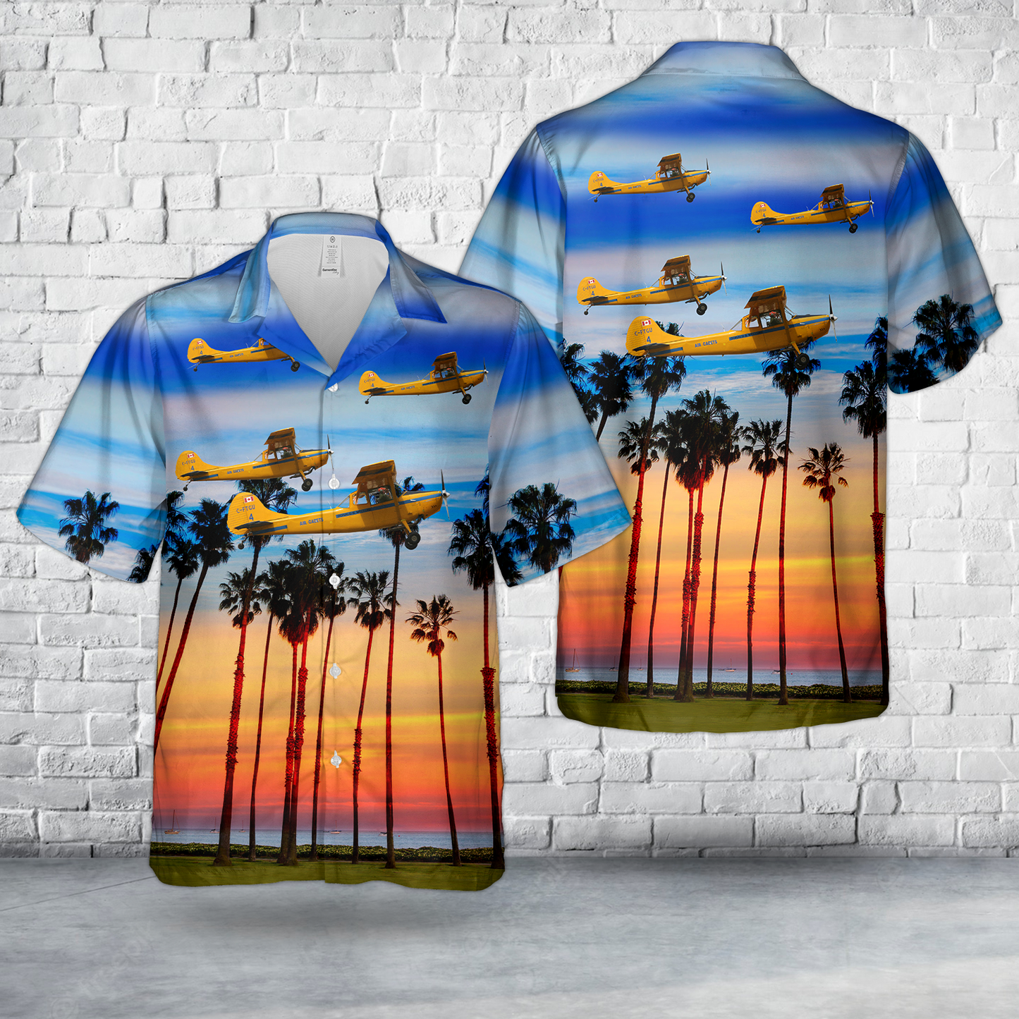 Royal Canadian Air Cadets de l'Air Cessna O-1E Bird Dog (305C/L-19E) Hawaiian Shirt