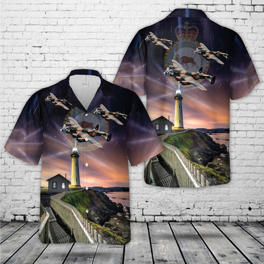 Royal Canadian Air Force 419 Tactical Fighter Training Squadron X-terminator Avro Lancaster Hawaiian Shirt