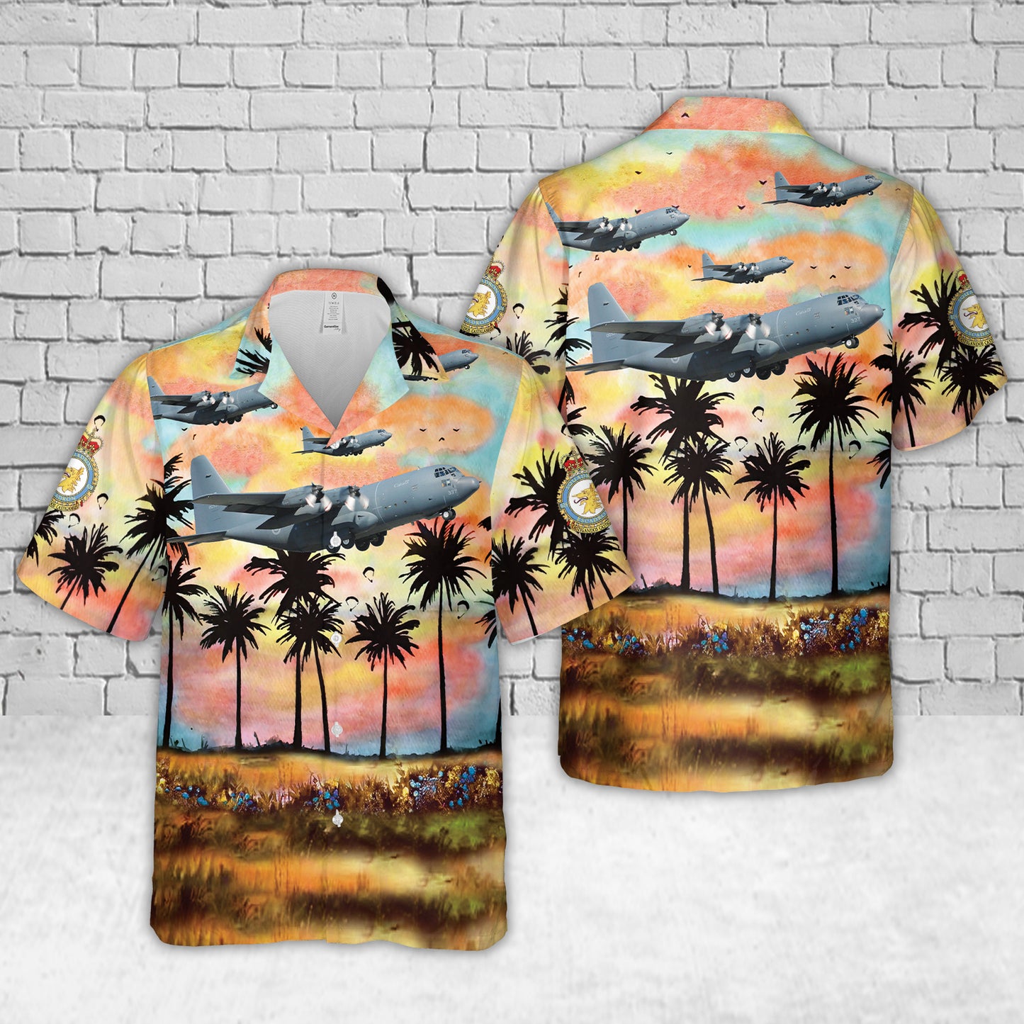 Royal Canadian Air Force 424 Transport and Rescue Squadron Lockheed CC-130H Hercules 130337 (1986) Hawaiian Shirt