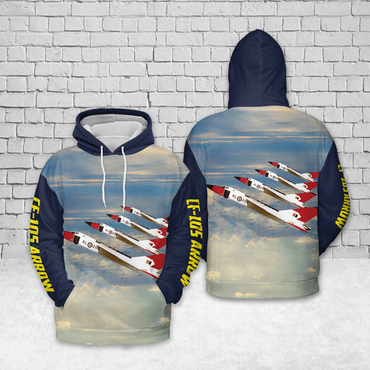 Royal Canadian Air Force Avro Canada CF-105 Arrow 3D Hoodie