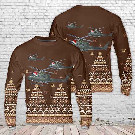 Royal Canadian Air Force Bell CH-146 Griffon From 430 Tactical Helicopter Squadron Christmas Sweater