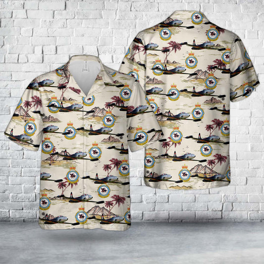 Royal Canadian Air Force Canadair CT-133 Silver Star N133CN No 414 Squadron RCAF 133052 Black Knights Hawaiian Shirt