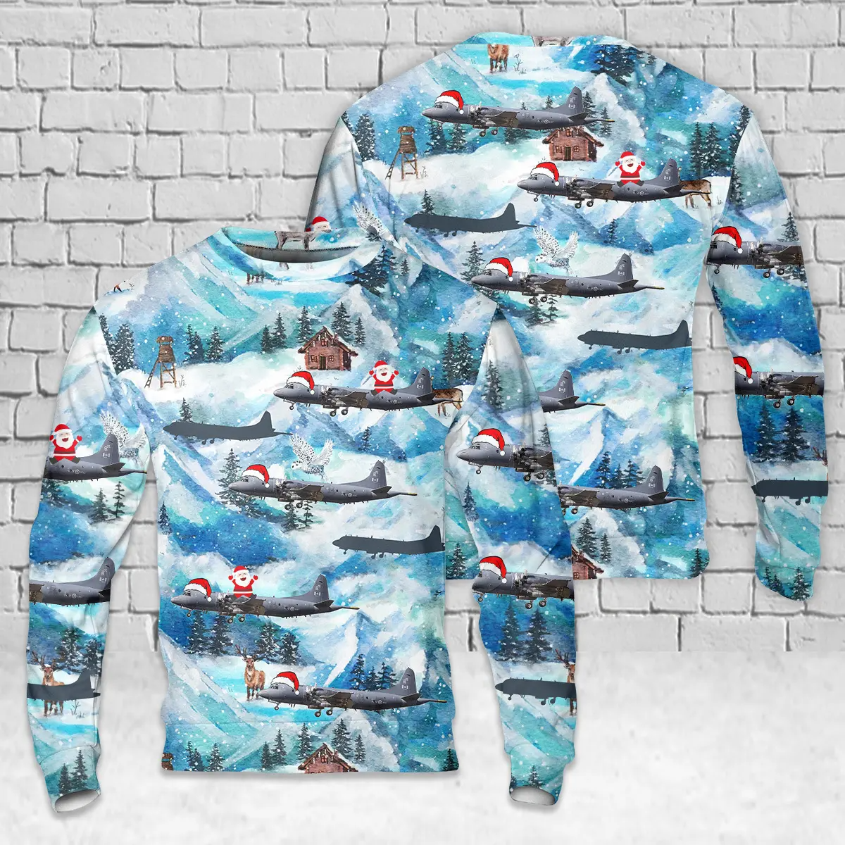 Royal Canadian Air Force Lockheed CP-140 Aurora AOP Christmas Sweater