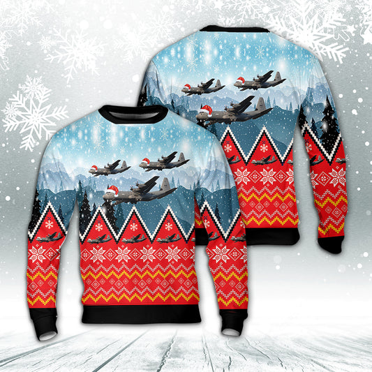 Royal Canadian Air Force Lockheed Martin CC-130J-30 Hercules (L-382) Christmas AOP Sweater