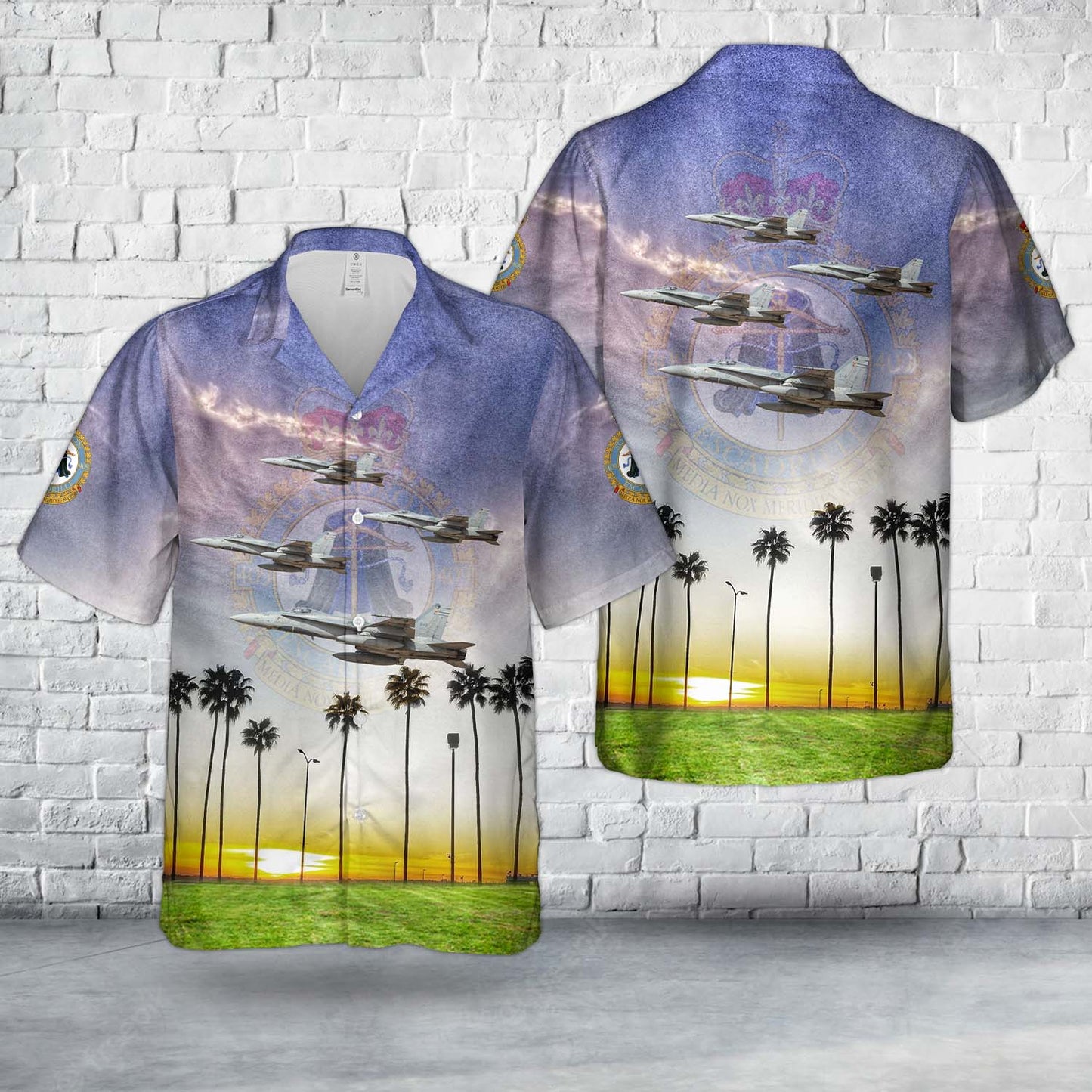 Royal Canadian Air Force (RCAF) 409 Squadron CF-188M Hawaiian Shirt