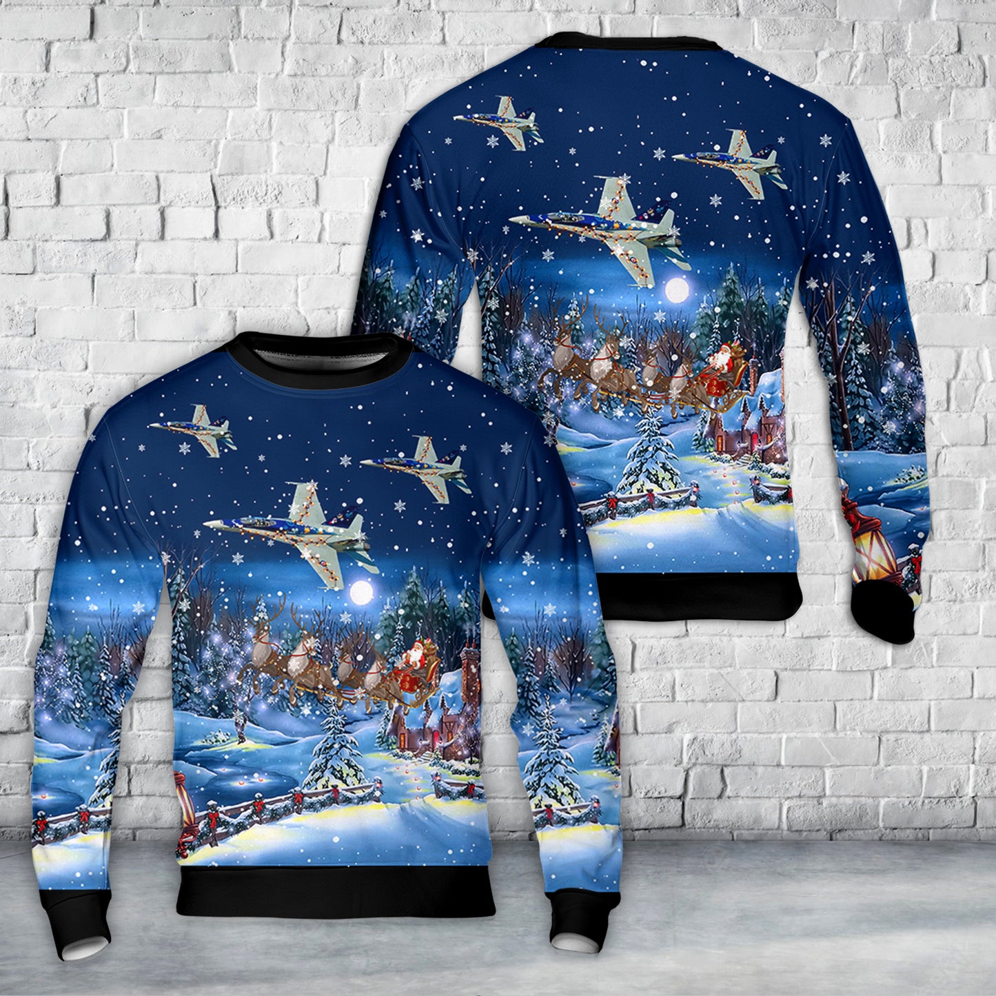 Royal Canadian Air Force (RCAF) CF-18A Christmas AOP Sweater