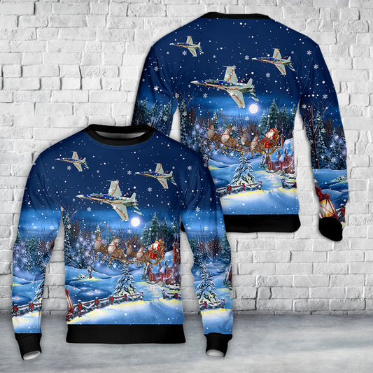 Royal Canadian Air Force (RCAF) CF-18A Christmas AOP Sweater