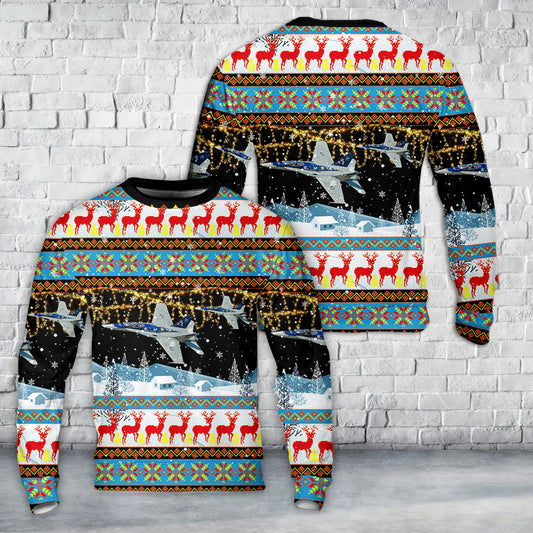 Royal Canadian Air Force (RCAF) CF-18A Christmas AOP Sweater