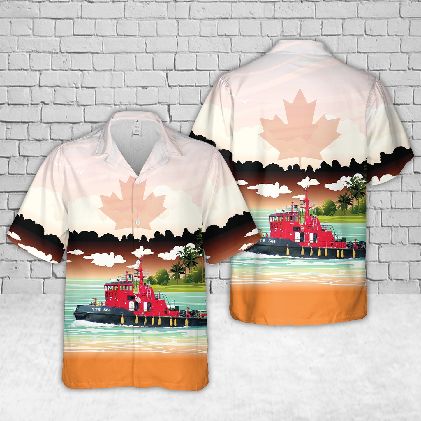 Royal Canadian Navy CFAV Firebird YTR 561 Fire-class fireboat Hawaiian Shirt