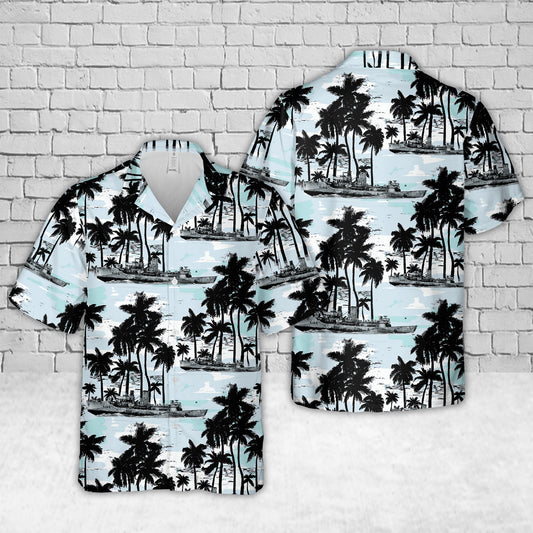 Royal Canadian Navy HMCS Battleford K165 Flower-class corvettes In WWII Hawaiian Shirt