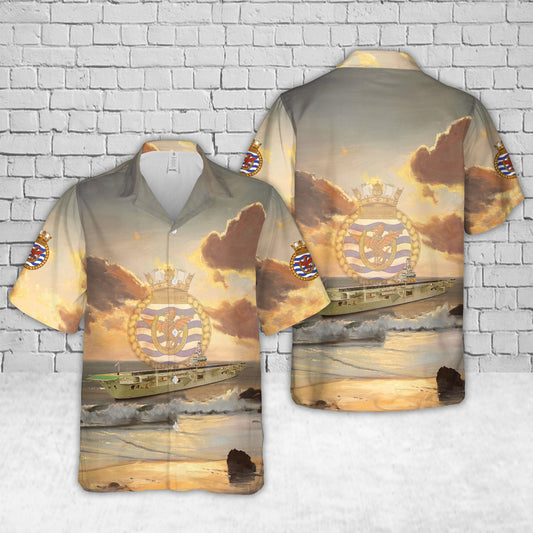 Royal Canadian Navy HMCS Bonaventure Majestic-class aircraft carrier Hawaiian Shirt