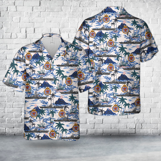 Royal Canadian Navy HMCS Bonaventure (CVL 22) Hawaiian Shirt