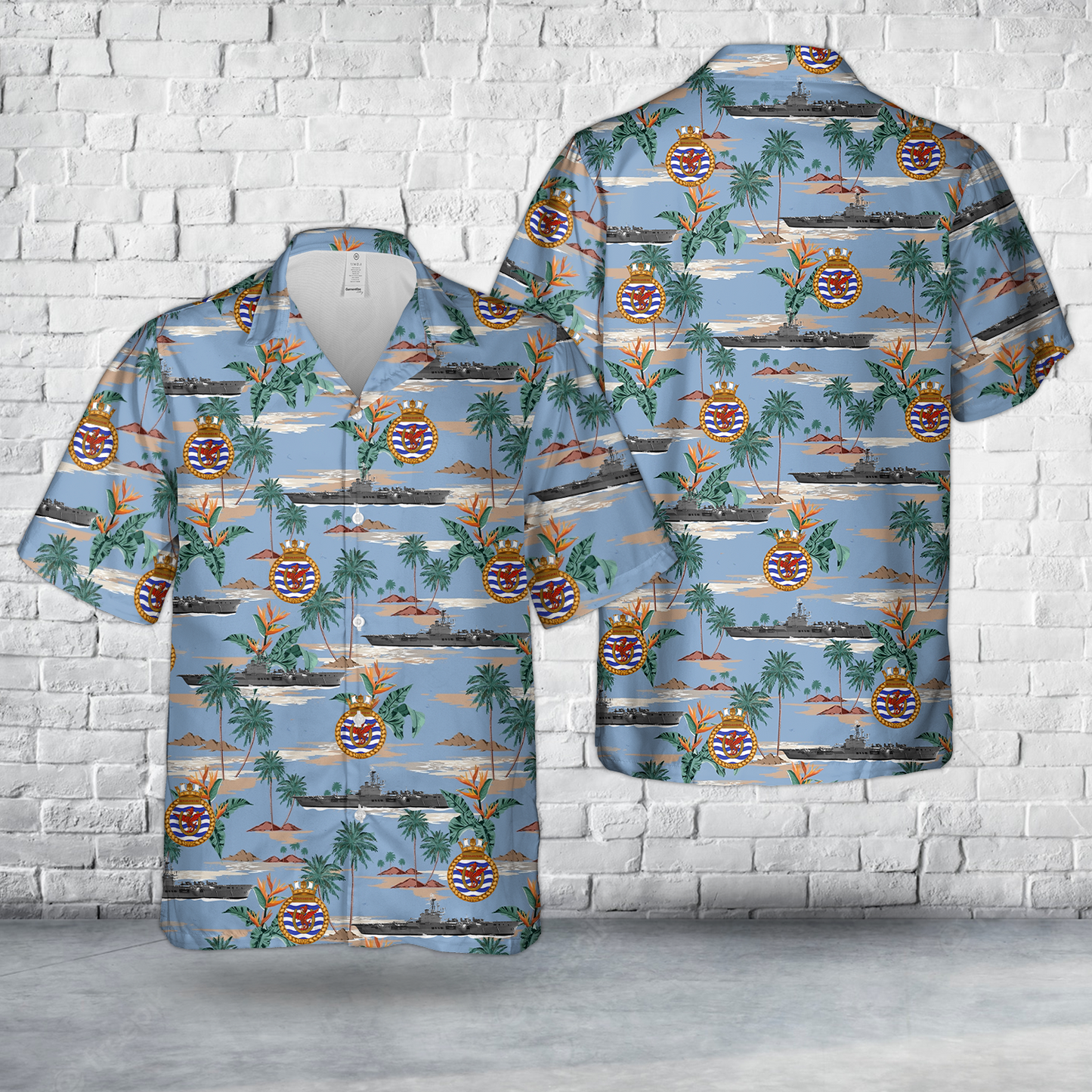 Royal Canadian Navy HMCS Bonaventure (CVL 22) Hawaiian Shirt