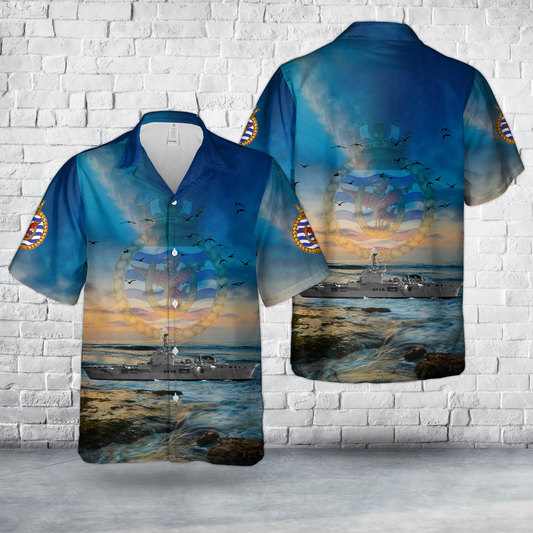 Royal Canadian Navy HMCS Bonaventure (CVL 22) Hawaiian Shirt