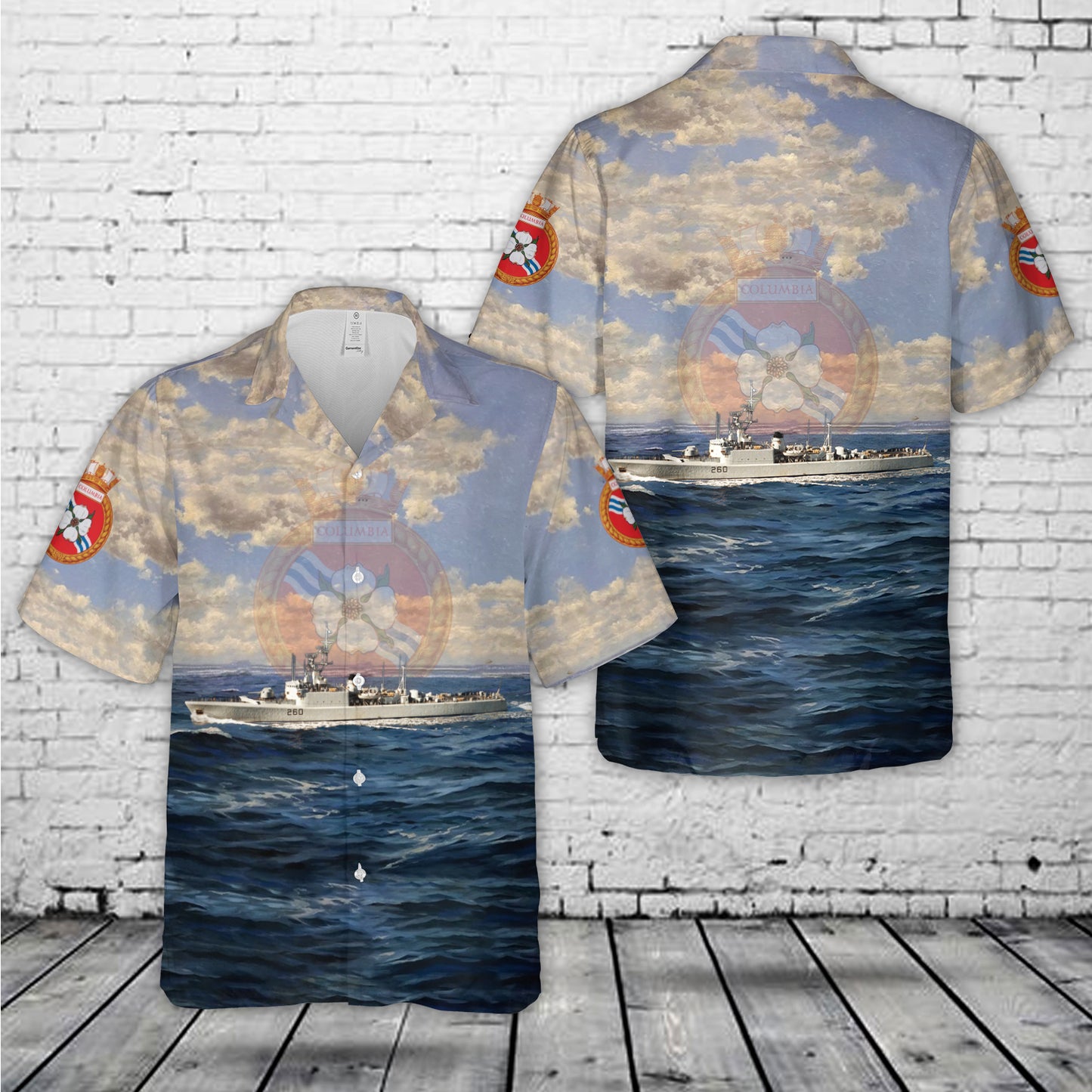 Royal Canadian Navy HMCS COLUMBIA (2nd) (260) Hawaiian Shirt