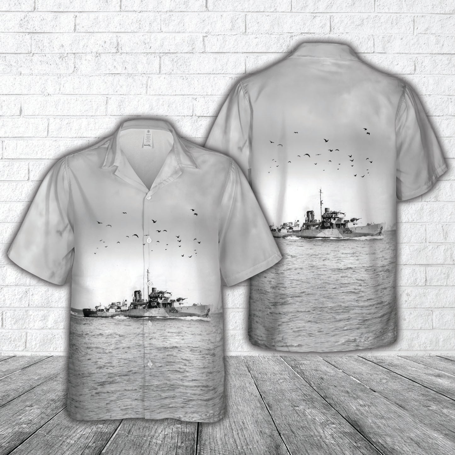 Royal Canadian Navy HMCS Calgary (K231) Flower-class corvettes In WWII Hawaiian Shirt