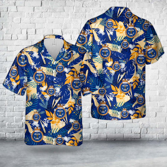 Royal Canadian Navy HMCS Chippawa Band Hawaiian Shirt