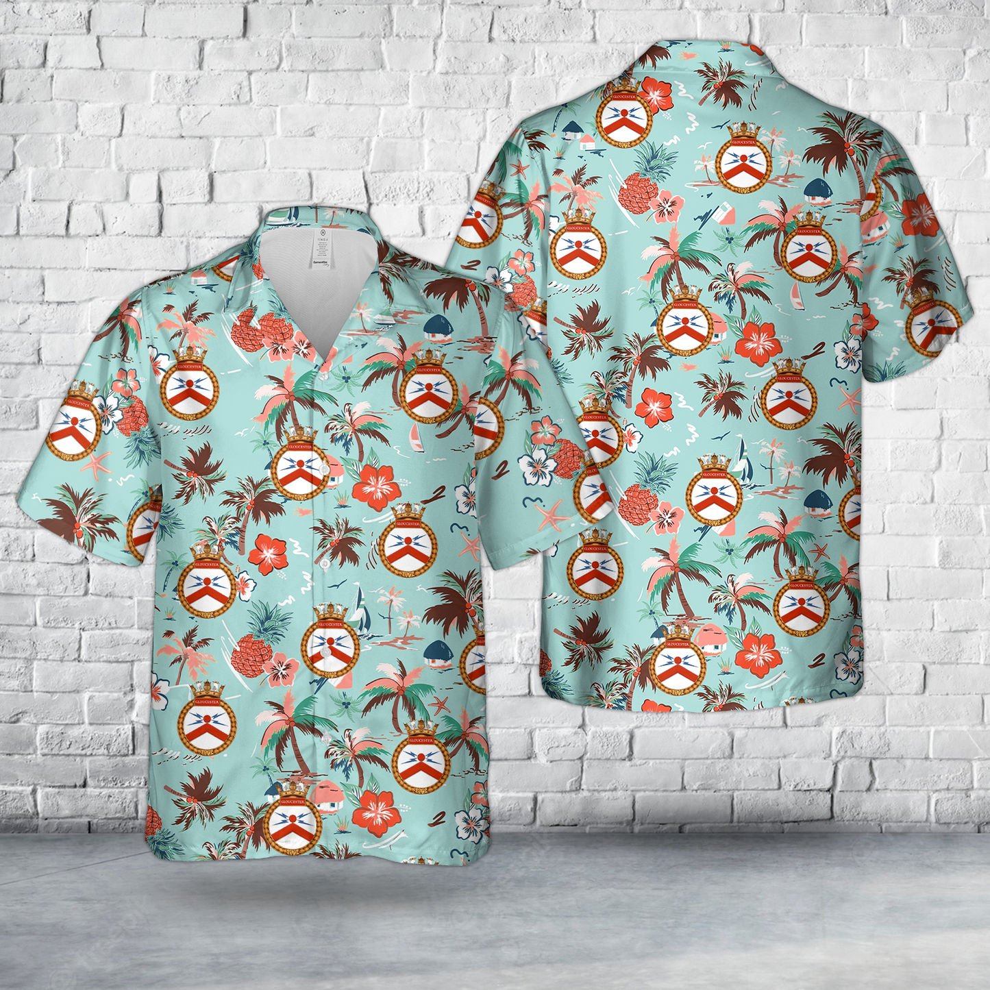 Royal Canadian Navy HMCS Gloucester (NRS) Hawaiian Shirt