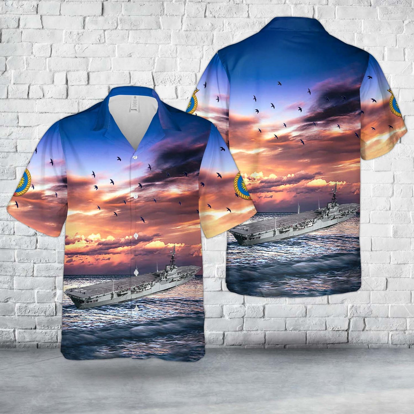 Royal Canadian Navy HMCS Magnificent (CVL 21) Majestic-class aircraft carrier Hawaiian Shirt