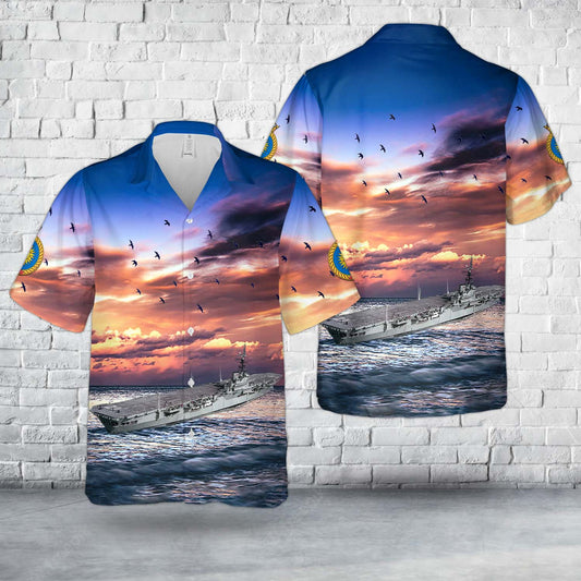 Royal Canadian Navy HMCS Magnificent (CVL 21) Majestic-class aircraft carrier Hawaiian Shirt