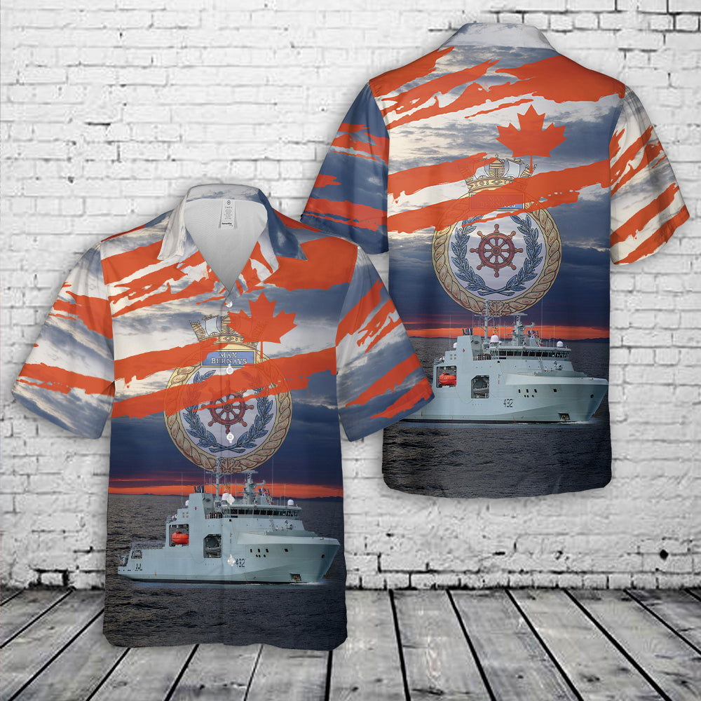 Royal Canadian Navy HMCS Max Bernays Hawaiian Shirt
