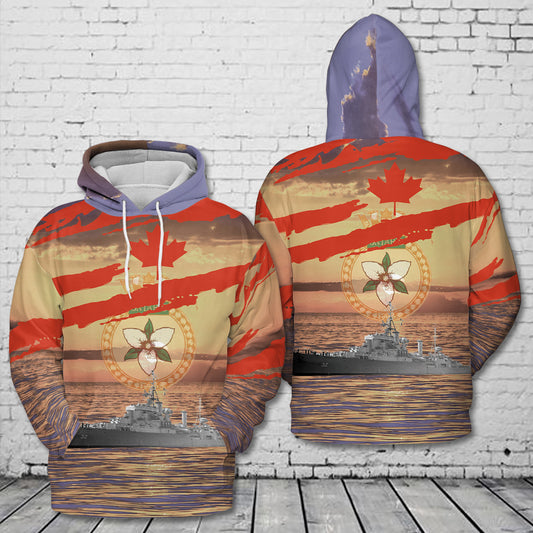 Royal Canadian Navy HMCS Ontario (C53) 3D Hoodie