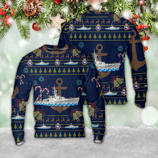 Royal Canadian Navy HMCS Qu'Appelle (DDE 264) Christmas Sweater