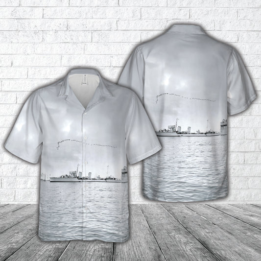Royal Canadian Navy HMCS Saguenay (D79) River-class destroyer from 1931 to 1945 Hawaiian Shirt