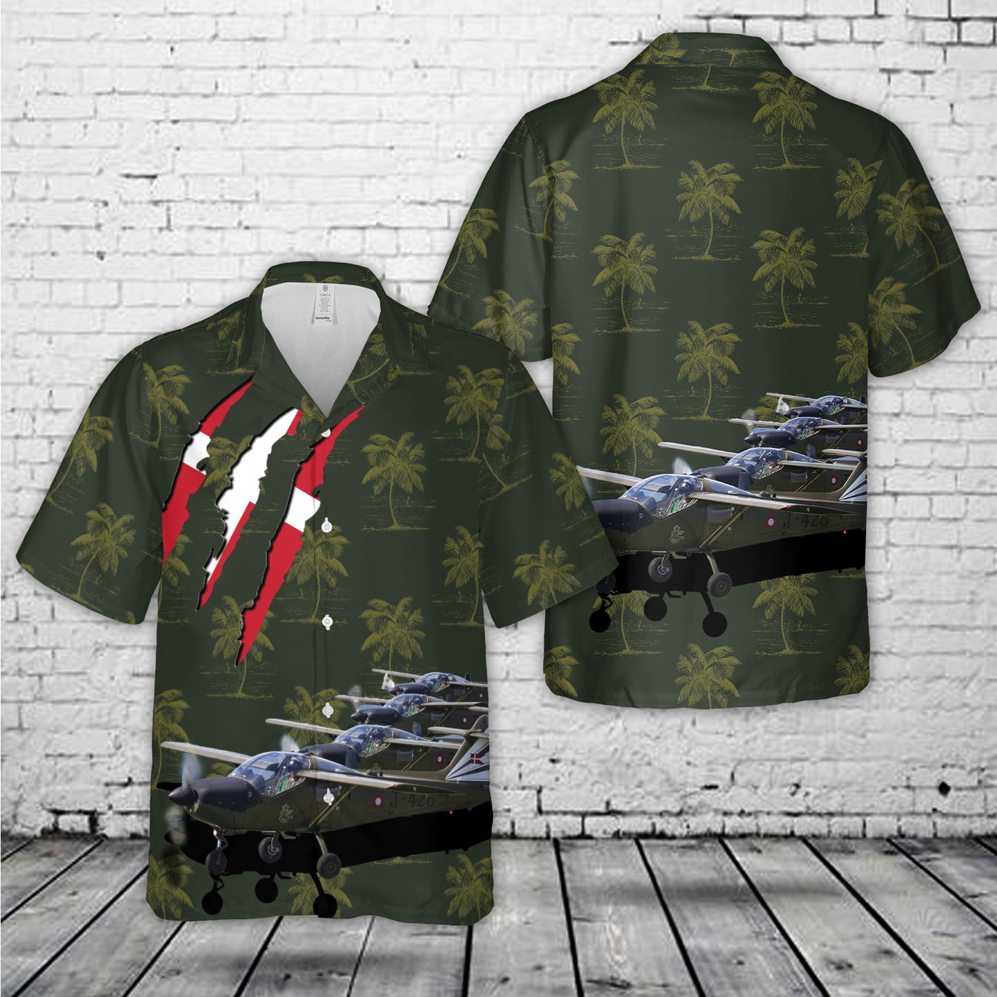 Royal Danish Air Force Baby Blue aerobatic display team Hawaiian Shirt