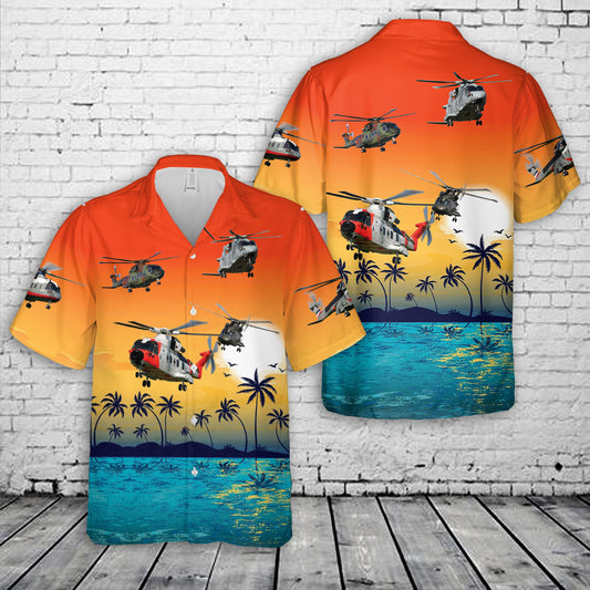 Royal Danish Air Force Merlin hc4 Hawaiian Shirt