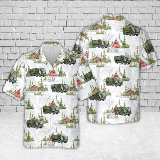 Royal Danish Army Iveco Truck Christmas Hawaiian Shirt