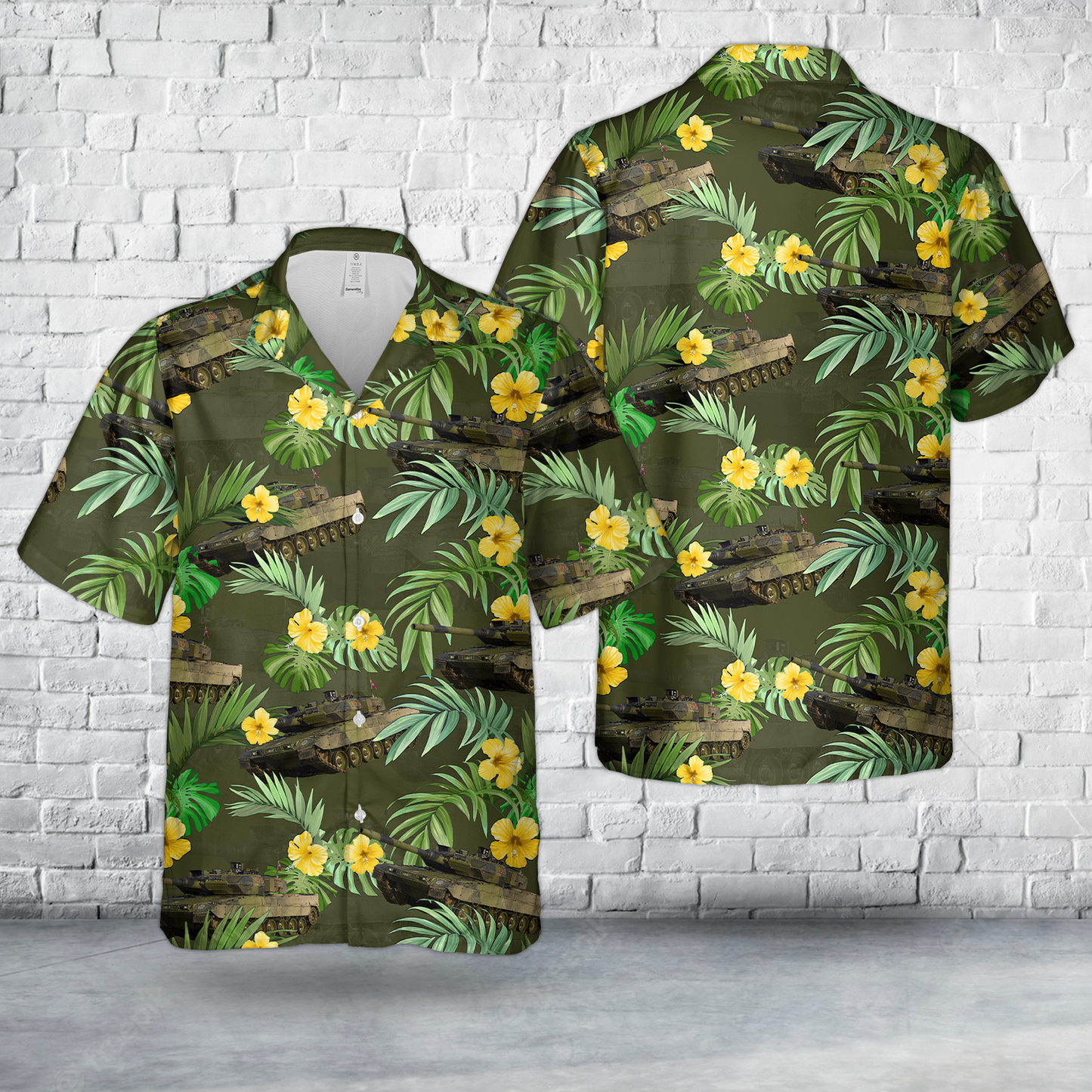 Royal Danish Army Leopard 2 A7 DK Main battle Tank Hawaiian Shirt