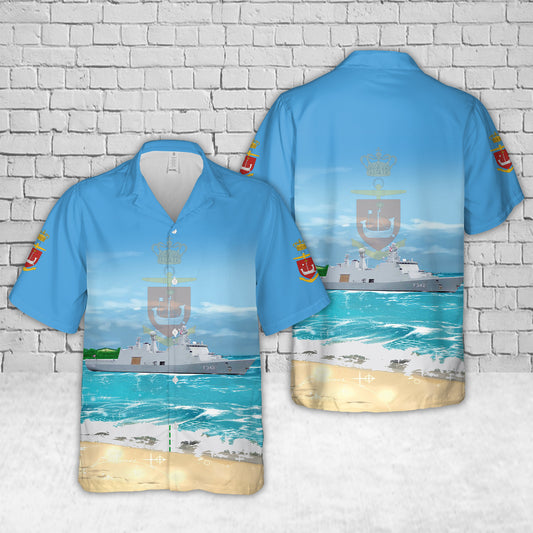 Royal Danish Navy HDMS Esbern Snare (F342) Hawaiian Shirt