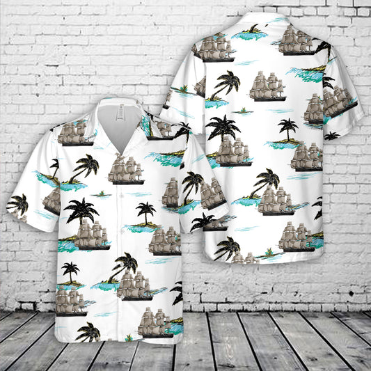 Royal Navy Corvette HMS Rover Hawaiian Shirt
