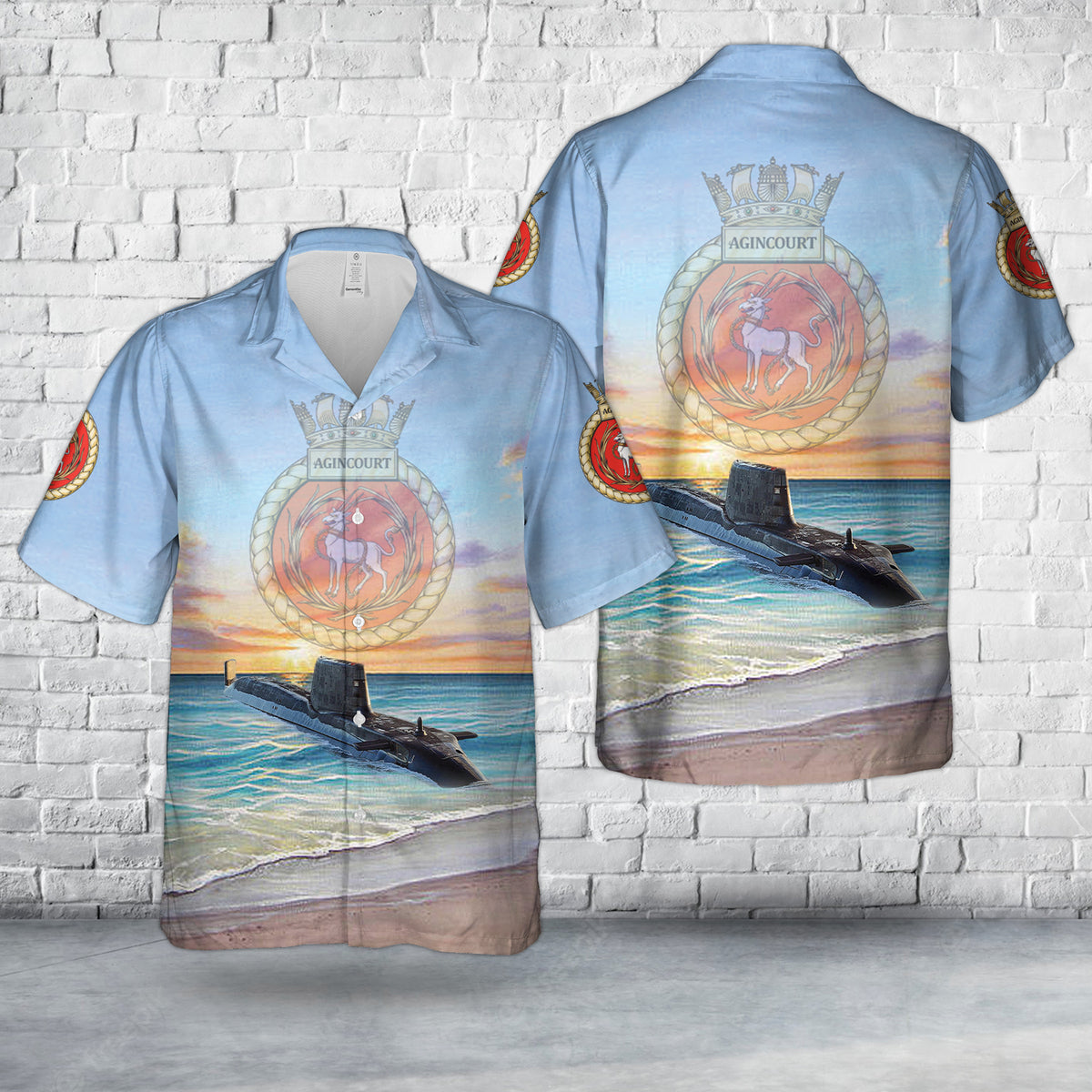 Royal Navy HMS Agincourt (S125) Astute-class submarine Hawaiian Shirt