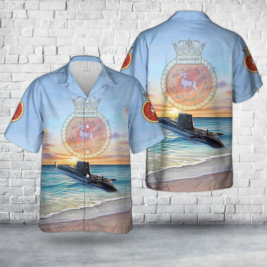 Royal Navy HMS Agincourt (S125) Astute-class submarine Hawaiian Shirt