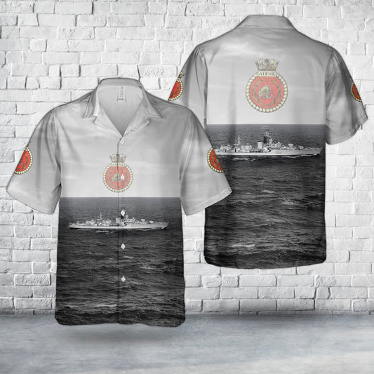 Royal Navy HMS Aisne (D22) with 965 Ariel Hawaiian Shirt