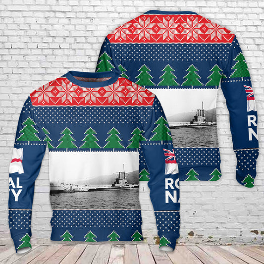 Royal Navy HMS Artful (P456) Amphion-class submarine Christmas Sweater
