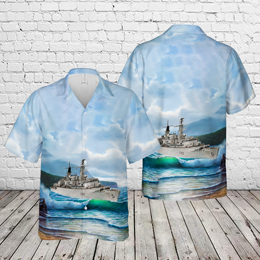 Royal Navy HMS Battleaxe (F89) Hawaiian Shirt