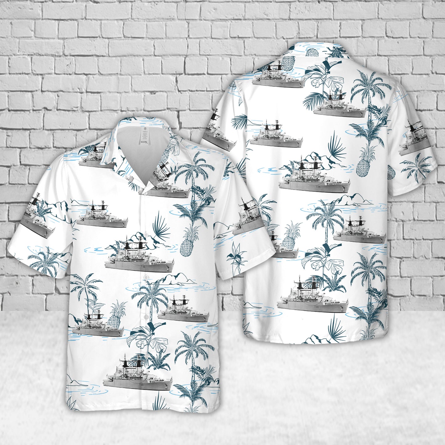 Royal Navy HMS Broadsword (F88) Hawaiian Shirt